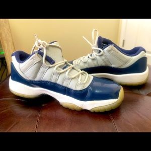 Air Jordan 11 Retro low Gs ( gray mist /white midnight navy )